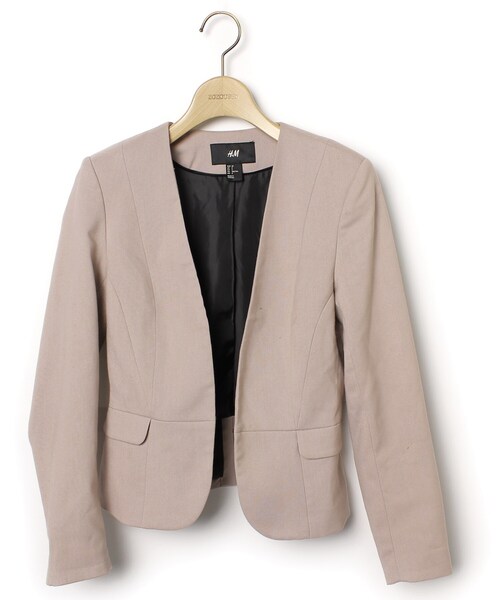 セール ブランド古着 ノーカラージャケット ノーカラージャケット H M エイチ アンド エム のファッション通販 Zozoused