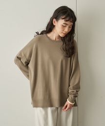 クルーネックボックスニットプルオーバー *●