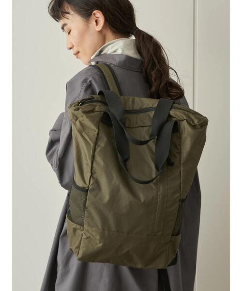 AMERICAN HOLIC（アメリカンホリック）の「パッカブル2WAYリップストップリュック　 ＊（トートバッグ・レディース・キャメル/ブラック/カーキ・FREE）」の2枚目の写真