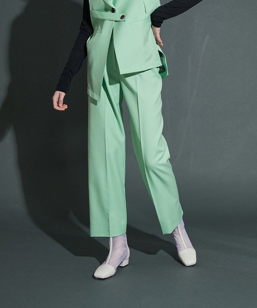 UNITED TOKYO(ユナイテッドトウキョウ)の「カマ―ベルトパンツ(その他パンツ・レディース・グレー/ミント・1/2)」の1枚目の写真