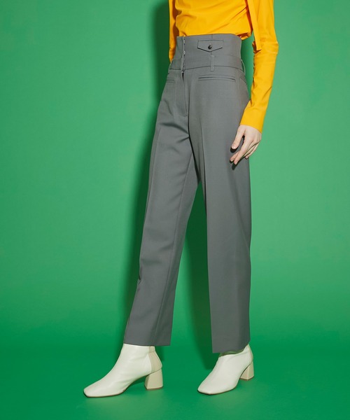 UNITED TOKYO(ユナイテッドトウキョウ)の「カマ―ベルトパンツ(その他パンツ・レディース・グレー/ミント・1/2)」の4枚目の写真