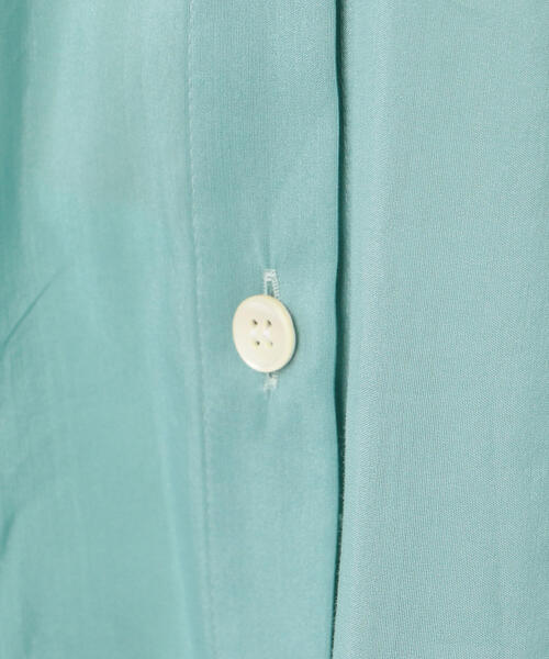 ☆BALLSEY パウダリーシルク ロングシャツワンピース ホワイト BALLSEY（ボールジィ）の「パウダリーシルク ロングシャツ