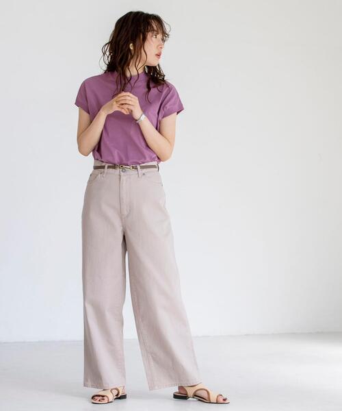 coen（コーエン）の「【WEB限定カラー/サイズ】ニュアンスカラーワイドパンツ#（その他パンツ・レディース・ピンク/ライム/オリーブ/ベージュ/ライトブルー/モカ・X-LARGE/LARGE/X-SMALL/SMALL/MEDIUM）」の17枚目の写真