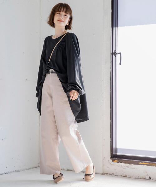 coen（コーエン）の「【WEB限定カラー/サイズ】ニュアンスカラーワイドパンツ#（その他パンツ・レディース・ピンク/ライム/オリーブ/ベージュ/ライトブルー/モカ・X-LARGE/LARGE/X-SMALL/SMALL/MEDIUM）」の19枚目の写真