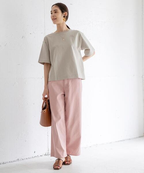 coen（コーエン）の「【WEB限定カラー/サイズ】ニュアンスカラーワイドパンツ#（その他パンツ・レディース・ピンク/ライム/オリーブ/ベージュ/ライトブルー/モカ・X-LARGE/LARGE/X-SMALL/SMALL/MEDIUM）」の11枚目の写真