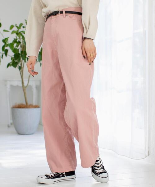 coen（コーエン）の「【WEB限定カラー/サイズ】ニュアンスカラーワイドパンツ#（その他パンツ・レディース・ピンク/ライム/オリーブ/ベージュ/ライトブルー/モカ・X-LARGE/LARGE/X-SMALL/SMALL/MEDIUM）」の12枚目の写真