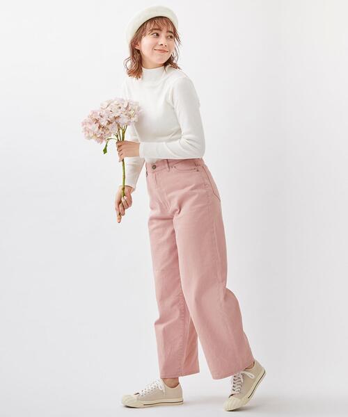 coen（コーエン）の「【WEB限定カラー/サイズ】ニュアンスカラーワイドパンツ#（その他パンツ・レディース・ピンク/ライム/オリーブ/ベージュ/ライトブルー/モカ・X-LARGE/LARGE/X-SMALL/SMALL/MEDIUM）」の14枚目の写真