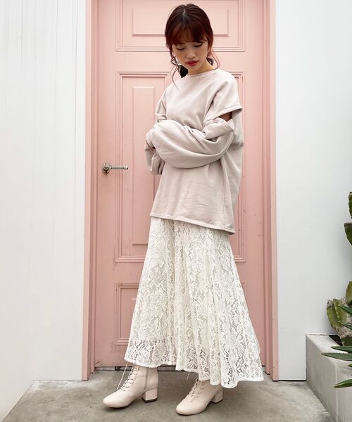 MAJESTIC LEGON(マジェスティックレゴン)の「2wayロングスウェット(スウェット・レディース・ベージュ/ブラック/アイボリー/ピンクベージュ・SMALL/MEDIUM)」の15枚目の写真