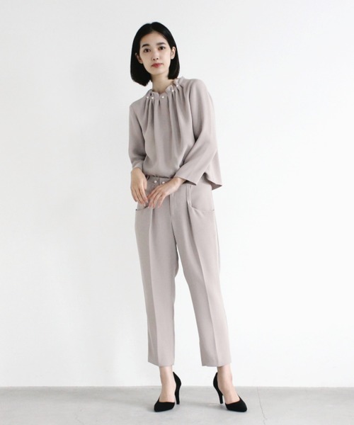 kaene（カエン）の「パールボタンパンツ【セットアップ対応】（スーツ 