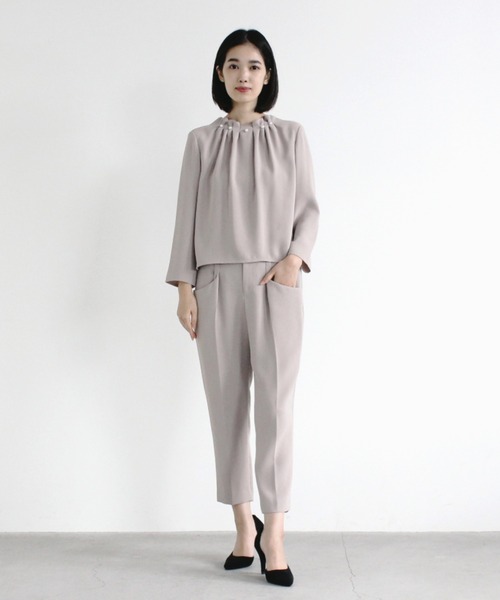 kaene（カエン）の「パールボタンパンツ【セットアップ対応】（スーツ 