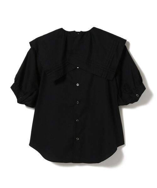 Ray BEAMS(レイビームス)の「MIYAO × Ray BEAMS / 別注 タックカラー ハーフスリーブ ブラウス(シャツ/ブラウス・レディース・ホワイト/ブラック・ONE SIZE)」の10枚目の写真