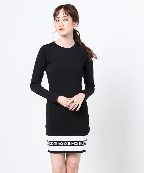Logo ワンピース Jacquard Sandra Dress ワンピース Guess ゲス のファッション Jacquard