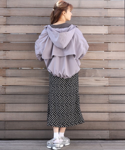 one after another NICE CLAUP（ワンアフターアナザーナイスクラップ）の「ベーシックマウンテンパーカー（マウンテンパーカー・レディース・アイボリー/ブラック/ブラック系その他/ラベンダー/ベージュ・FREE）」の9枚目の写真