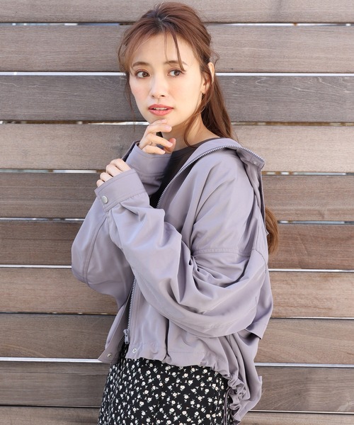 one after another NICE CLAUP（ワンアフターアナザーナイスクラップ）の「ベーシックマウンテンパーカー（マウンテンパーカー・レディース・アイボリー/ブラック/ブラック系その他/ラベンダー/ベージュ・FREE）」の7枚目の写真