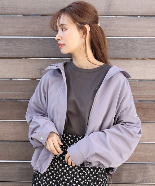 one after another NICE CLAUP（ワンアフターアナザーナイスクラップ）の「ベーシックマウンテンパーカー（マウンテンパーカー・レディース・アイボリー/ブラック/ブラック系その他/ラベンダー/ベージュ・FREE）」の6枚目の写真