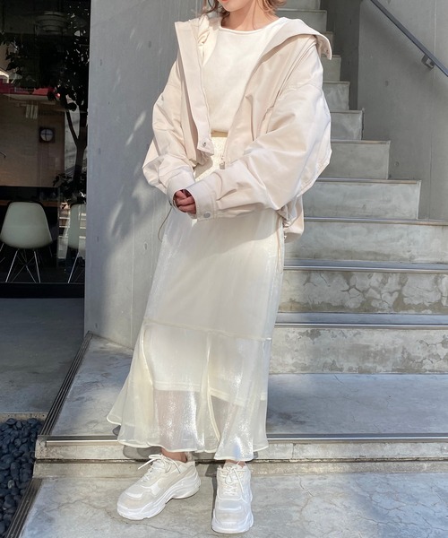 one after another NICE CLAUP（ワンアフターアナザーナイスクラップ）の「ベーシックマウンテンパーカー（マウンテンパーカー・レディース・アイボリー/ブラック/ブラック系その他/ラベンダー/ベージュ・FREE）」の18枚目の写真