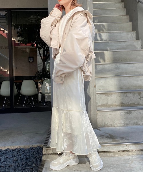 one after another NICE CLAUP（ワンアフターアナザーナイスクラップ）の「ベーシックマウンテンパーカー（マウンテンパーカー・レディース・アイボリー/ブラック/ブラック系その他/ラベンダー/ベージュ・FREE）」の19枚目の写真