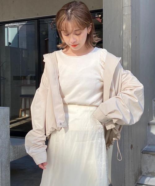 one after another NICE CLAUP（ワンアフターアナザーナイスクラップ）の「ベーシックマウンテンパーカー（マウンテンパーカー・レディース・アイボリー/ブラック/ブラック系その他/ラベンダー/ベージュ・FREE）」の16枚目の写真