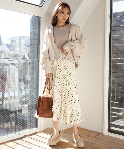 one after another NICE CLAUP（ワンアフターアナザーナイスクラップ）の「ベーシックマウンテンパーカー（マウンテンパーカー・レディース・アイボリー/ブラック/ブラック系その他/ラベンダー/ベージュ・FREE）」の13枚目の写真