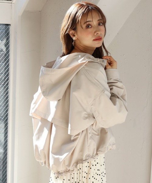 one after another NICE CLAUP（ワンアフターアナザーナイスクラップ）の「ベーシックマウンテンパーカー（マウンテンパーカー・レディース・アイボリー/ブラック/ブラック系その他/ラベンダー/ベージュ・FREE）」の12枚目の写真