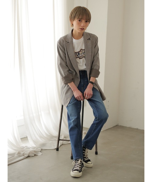 rem closet（レムクローゼット）の「ストレートフィットデニム（デニムパンツ・レディース・ブルー系その他/ワンウォッシュ・1/0）」の15枚目の写真