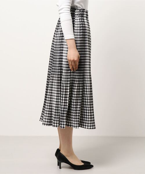 flower（フラワー）の「フレアプリーツスカート（スカート・レディース・ブラック/アイボリー・FREE）」の3枚目の写真