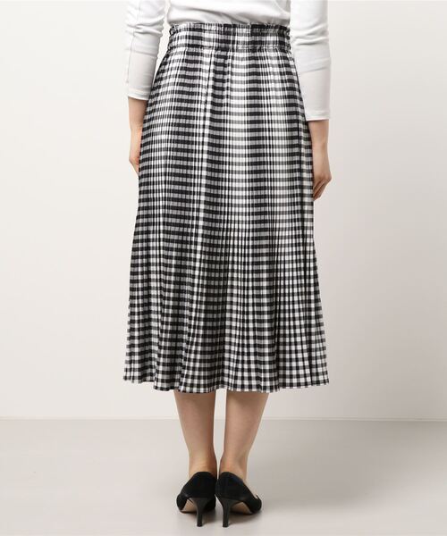 flower（フラワー）の「フレアプリーツスカート（スカート・レディース・ブラック/アイボリー・FREE）」の4枚目の写真