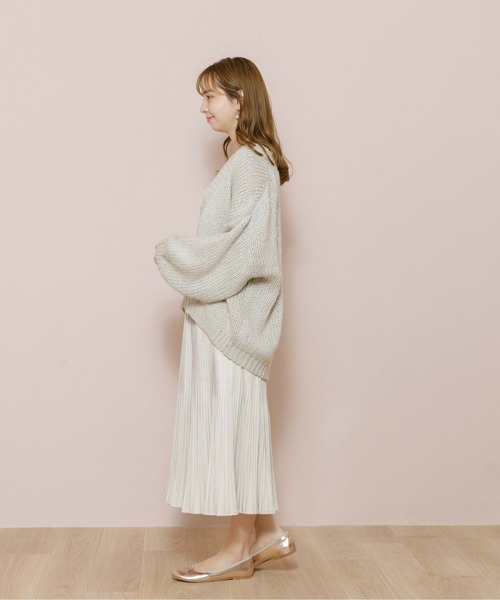 flower（フラワー）の「フレアプリーツスカート（スカート・レディース・ブラック/アイボリー・FREE）」の13枚目の写真