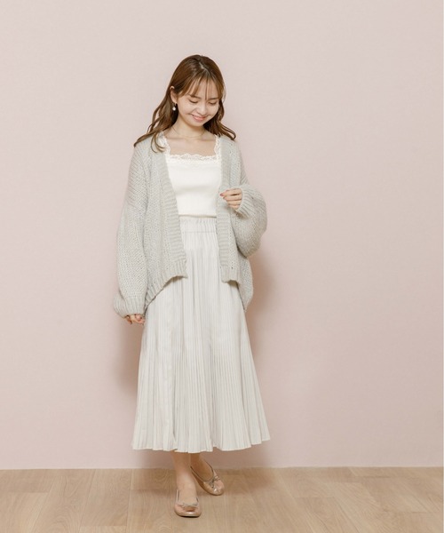 flower（フラワー）の「フレアプリーツスカート（スカート・レディース・ブラック/アイボリー・FREE）」の11枚目の写真