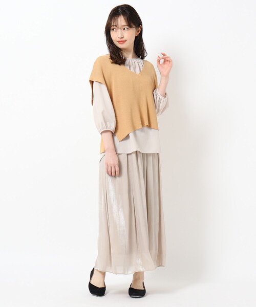 THE SHOP TK （ザ ショップ ティーケー ）の「◆ニットショートベスト（ベスト・レディース・ライトベージュ/オリーブ/ブラック・12/13）」の11枚目の写真