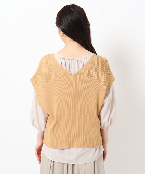 THE SHOP TK （ザ ショップ ティーケー ）の「◆ニットショートベスト（ベスト・レディース・ライトベージュ/オリーブ/ブラック・12/13）」の13枚目の写真