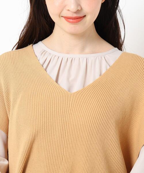 THE SHOP TK （ザ ショップ ティーケー ）の「◆ニットショートベスト（ベスト・レディース・ライトベージュ/オリーブ/ブラック・12/13）」の5枚目の写真
