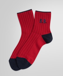 BROOKS BROTHERS | コットンブレンドリブ B.B. クルーソックス(ソックス/靴下)