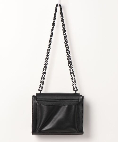 SPIRALGIRL(スパイラルガール)の「2wayスクエアチェーンバッグ(ショルダーバッグ・レディース・ブラック/オフホワイト・FREE)」の3枚目の写真