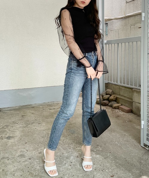 SPIRALGIRL(スパイラルガール)の「2wayスクエアチェーンバッグ(ショルダーバッグ・レディース・ブラック/オフホワイト・FREE)」の8枚目の写真