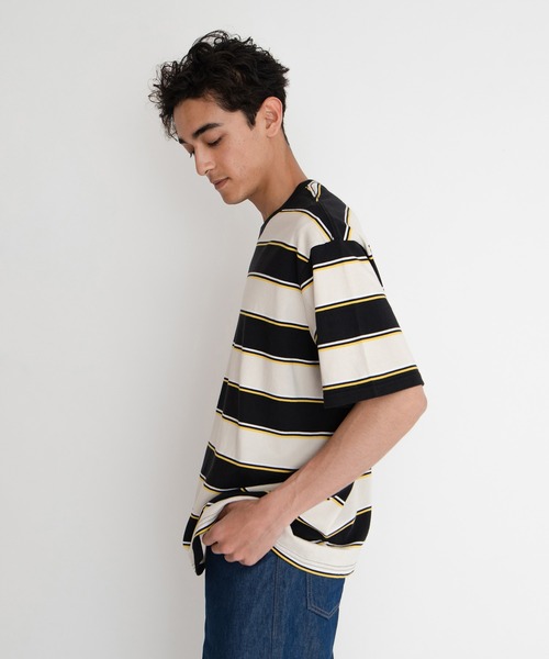 Levi's（リーバイス）の「STAY LOOSE SS TEE GILIA CAVIAR STRIPE（Tシャツ/カットソー・メンズ・マルチ・S/L/M/XL）」の4枚目の写真