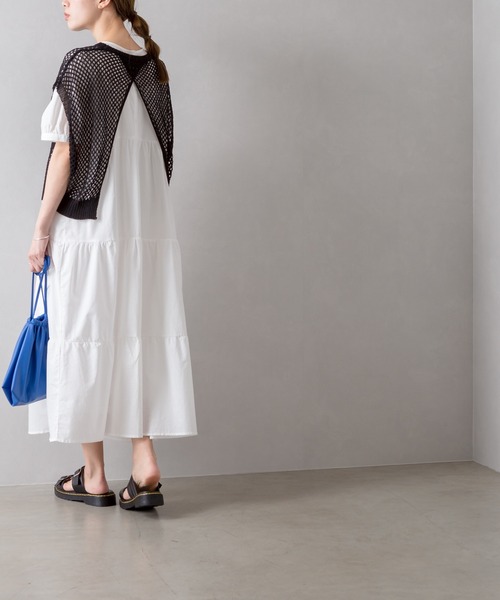 SpRay(スプレイ)の「フィッシュネットベスト(ベスト・レディース・ブラック/アイボリー/モカ・FREE)」の5枚目の写真