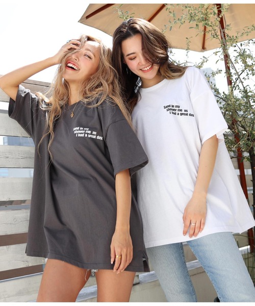 anap mimpi（アナップミンピ）の「【UNISEX対応】サーフィングフォトビッグTシャツ（Tシャツ/カットソー・レディース・ダークグレー/ホワイト/パープル・FREE）」の19枚目の写真