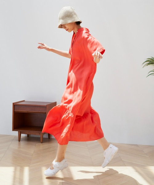 Auntie Rosa Holiday（アンティローザホリデー）の「ティアードカフタンワンピース（ワンピース・レディース・ブラック/グリーン/ナチュラル/ブラウン/ピンク・FREE）」の20枚目の写真