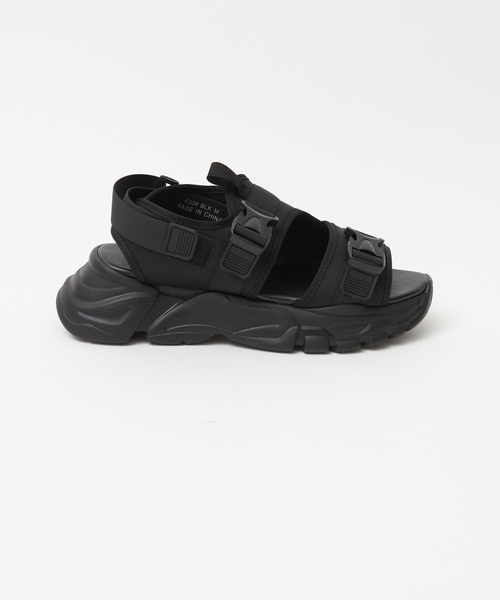 MYSELF ABAHOUSE（マイセルフアバハウス）の「ボリューム ソール ストラップ サンダル（ソックス付）（サンダル・メンズ・ブラック・M/L）」の5枚目の写真