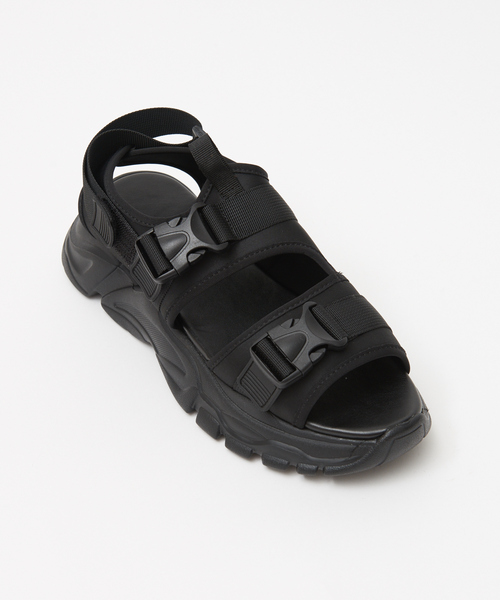 MYSELF ABAHOUSE（マイセルフアバハウス）の「ボリューム ソール ストラップ サンダル（ソックス付）（サンダル・メンズ・ブラック・M/L）」の6枚目の写真