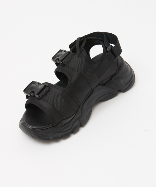 MYSELF ABAHOUSE（マイセルフアバハウス）の「ボリューム ソール ストラップ サンダル（ソックス付）（サンダル・メンズ・ブラック・M/L）」の7枚目の写真