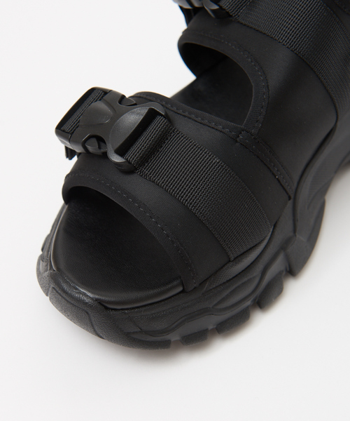 MYSELF ABAHOUSE（マイセルフアバハウス）の「ボリューム ソール ストラップ サンダル（ソックス付）（サンダル・メンズ・ブラック・M/L）」の9枚目の写真