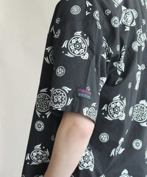 MANASTASH(マナスタッシュ)の「MANASTASH × CAL O LINE / マナスタッシュ×キャルオーライン HAWAIAN SHIRT/SEA OF FLOWERS ハワイアンシャツ アロハシャツ(シャツ/ブラウス・メンズ・ブラック/ブルー・MEDIUM/X-LARGE/LARGE)」の5枚目の写真