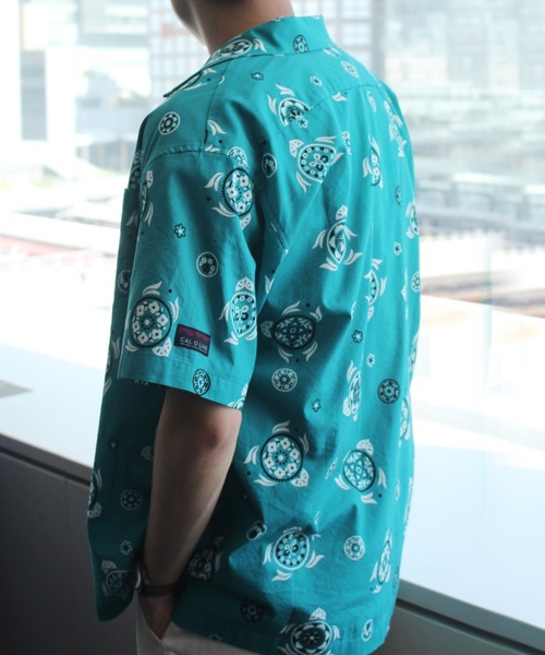 MANASTASH(マナスタッシュ)の「MANASTASH × CAL O LINE / マナスタッシュ×キャルオーライン HAWAIAN SHIRT/SEA OF FLOWERS ハワイアンシャツ アロハシャツ(シャツ/ブラウス・メンズ・ブラック/ブルー・MEDIUM/X-LARGE/LARGE)」の6枚目の写真