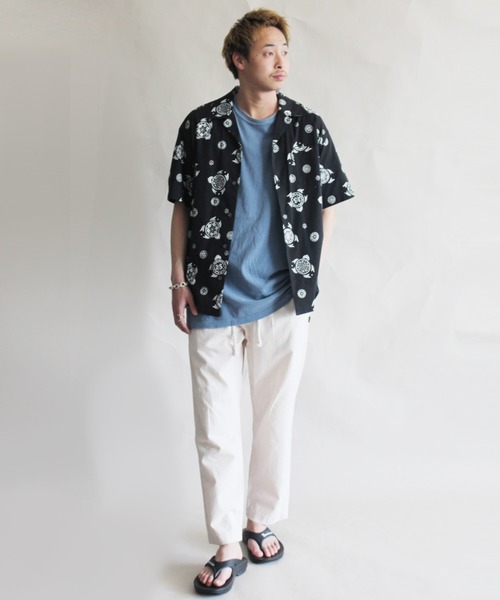MANASTASH(マナスタッシュ)の「MANASTASH × CAL O LINE / マナスタッシュ×キャルオーライン HAWAIAN SHIRT/SEA OF FLOWERS ハワイアンシャツ アロハシャツ(シャツ/ブラウス・メンズ・ブラック/ブルー・MEDIUM/X-LARGE/LARGE)」の8枚目の写真