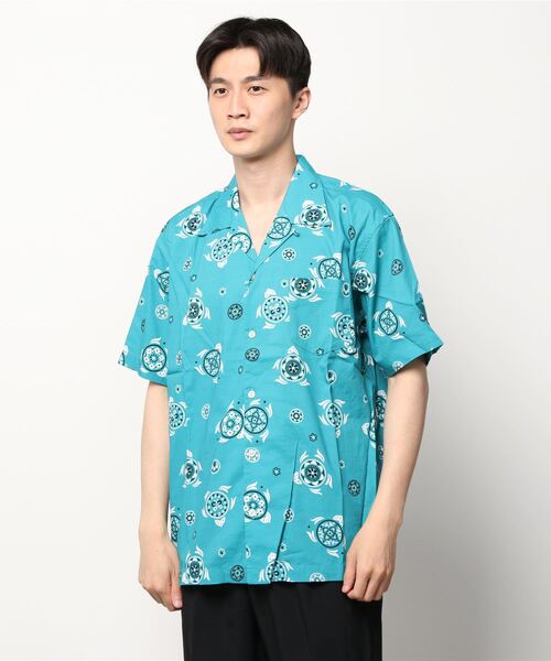 MANASTASH(マナスタッシュ)の「MANASTASH × CAL O LINE / マナスタッシュ×キャルオーライン HAWAIAN SHIRT/SEA OF FLOWERS ハワイアンシャツ アロハシャツ(シャツ/ブラウス・メンズ・ブラック/ブルー・MEDIUM/X-LARGE/LARGE)」の10枚目の写真