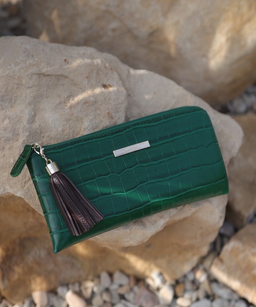 florist(フローリスト)の「【FLORGE】パステル&ビビットクロコダイル柄型押しレザーL字ウォレット(財布・レディース・グレー/レッド/イエロー/ライトグレー/グリーン/ライトグリーン/オレンジ/ライトブルー/ライトベージュ/ピンク/ブラウン/ブラック・FREE)」の6枚目の写真