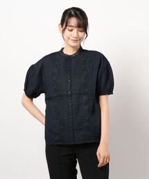 earth music&ecology | ピンタックレースシャツ(シャツ/ブラウス)