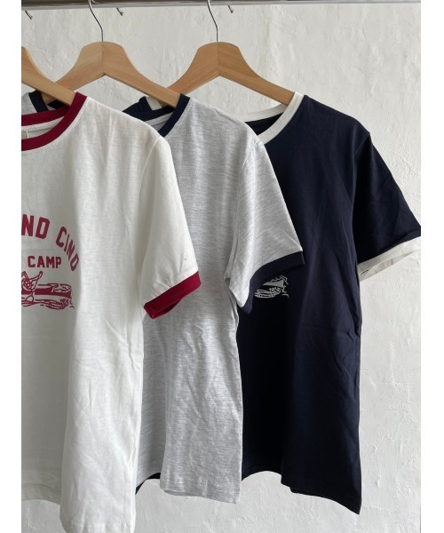 DAIS-Y（デイジー）の「イラストプリントリンガーTシャツ（Tシャツ/カットソー・レディース・ホワイト/ネイビー/グレー・FREE）」の10枚目の写真